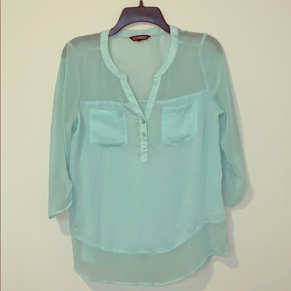Express Light Blue Blouse